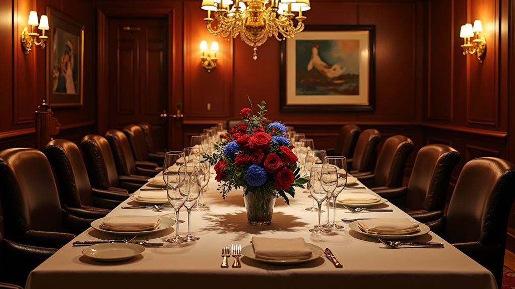 elite dinner behind closed doors